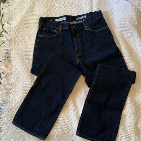 GAP 1969 Men's Dark Wash Denim Straight Leg Jeans Size 32x30. Never worn. - Picture 3 of 5